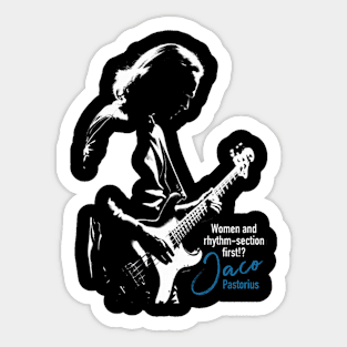 Jaco Pastorius Silhouette Sticker